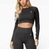 Gym King Formation Rib LS Crop - Dark Pewter 2 Gym King Formation Rib LS Crop - Dark Pewter -Fit Wear Shop FORMATIONLSTOP LEGGING DARKPEWTERWLT A2BXLWLG A2BXH277