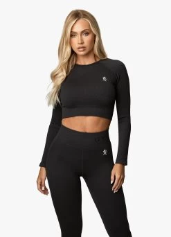 Gym King Formation Rib LS Crop - Dark Pewter 17 Gym King Formation Rib LS Crop - Dark Pewter -Fit Wear Shop FORMATIONLSTOP LEGGING DARKPEWTERWLT A2BXLWLG A2BXH281