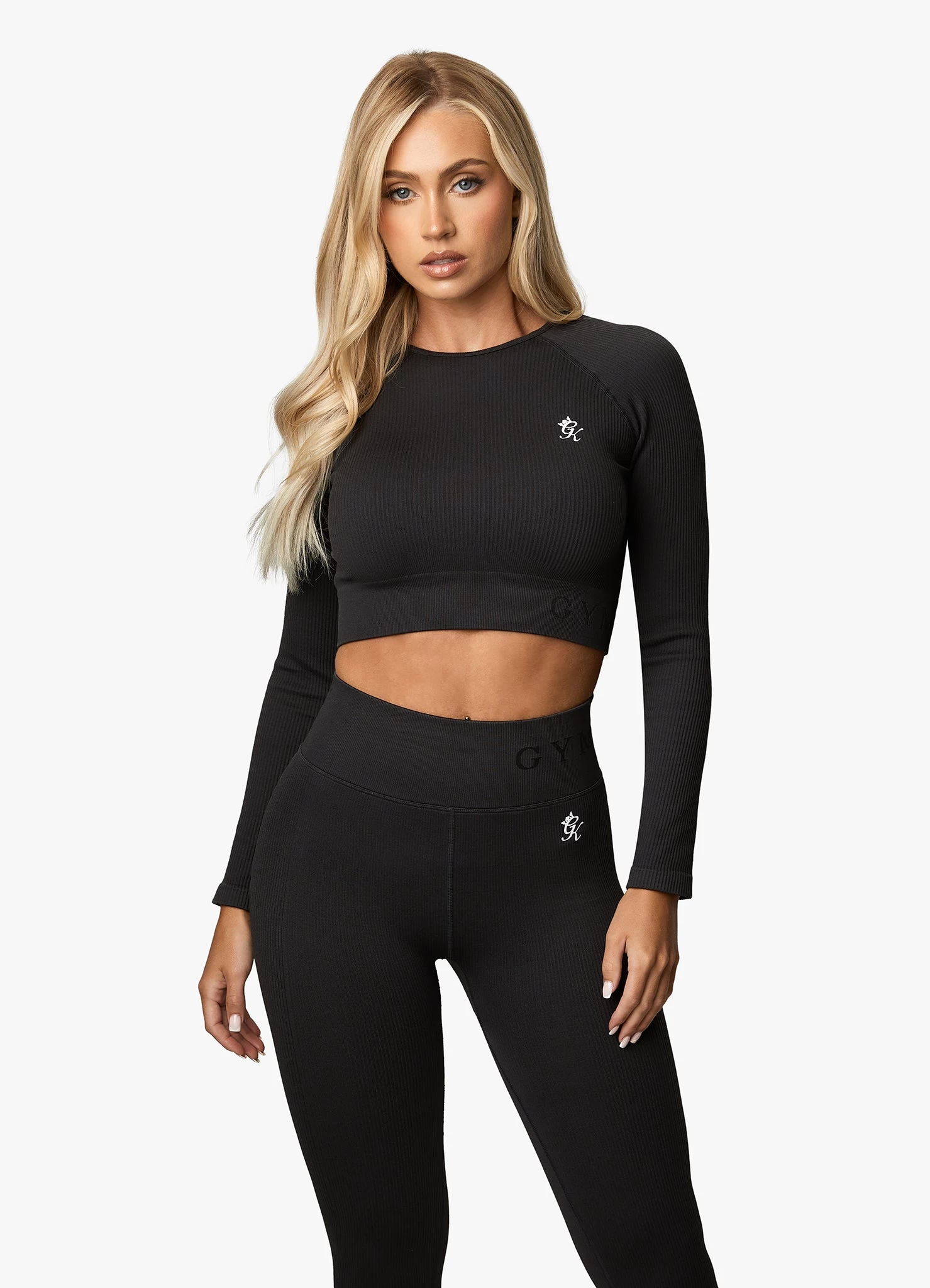 Gym King Formation Rib LS Crop - Dark Pewter 10 Gym King Formation Rib LS Crop - Dark Pewter - Image 8