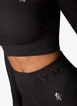 Gym King Formation Rib LS Crop - Dark Pewter 15 Gym King Formation Rib LS Crop - Dark Pewter -Fit Wear Shop FORMATIONLSTOP LEGGING DARKPEWTERWLT A2BXLWLG A2BXH285