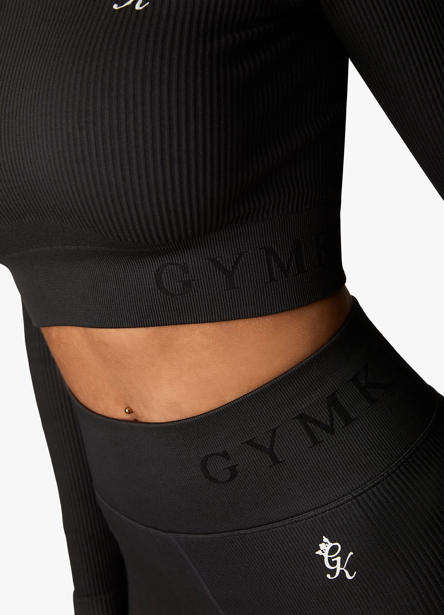 Gym King Formation Rib LS Crop - Dark Pewter 8 Gym King Formation Rib LS Crop - Dark Pewter - Image 6