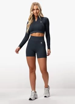 Gym King Formation Rib 1/4 Zip - Deep Slate Blue -Fit Wear Shop FORMATIONRIB14ZIP SHORT DEEPSLATEBLUEWQZ A2BSBWSR A2BSH 132