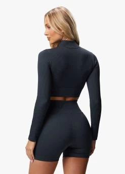 Gym King Formation Rib 1/4 Zip - Deep Slate Blue -Fit Wear Shop FORMATIONRIB14ZIP SHORT DEEPSLATEBLUEWQZ A2BSBWSR A2BSH 134