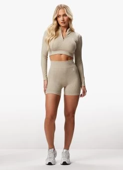 Gym King Formation Rib 1/4 Zip - Oatmeal Marl 19 Gym King Formation Rib 1/4 Zip - Oatmeal Marl -Fit Wear Shop FORMATIONRIB14ZIP SHORT OATMEALMARLWQZ A2BSDWSR A2BSI 163