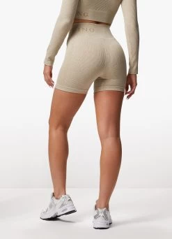 Gym King Formation Rib 3" Short - Oatmeal Marl -Fit Wear Shop FORMATIONRIB14ZIP SHORT OATMEALMARLWQZ A2BSDWSR A2BSI 167