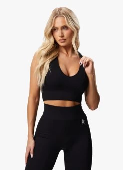 Gym King Formation Racer Rib Bra - Black -Fit Wear Shop FORMATIONRIBBRA LEGGING BLACKWBT A2BS6WLG A2D02 142