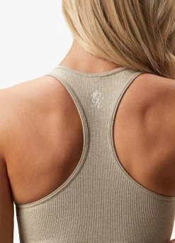 Gym King Formation Racer Rib Bra - Oatmeal Marl -Fit Wear Shop FORMATIONRIBBRA LEGGING OATMEALMARLWBT A2BS9WLG A2BSO 162