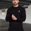 Gym King Fundamental Fleece Sweatshirt - Black 2 Gym King Fundamental Fleece Sweatshirt - Black -Fit Wear Shop FUNDAMENTALCREW BLACK 589