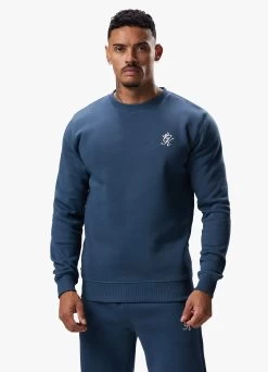 Gym King Fundamental Fleece Crew - Twilight Blue