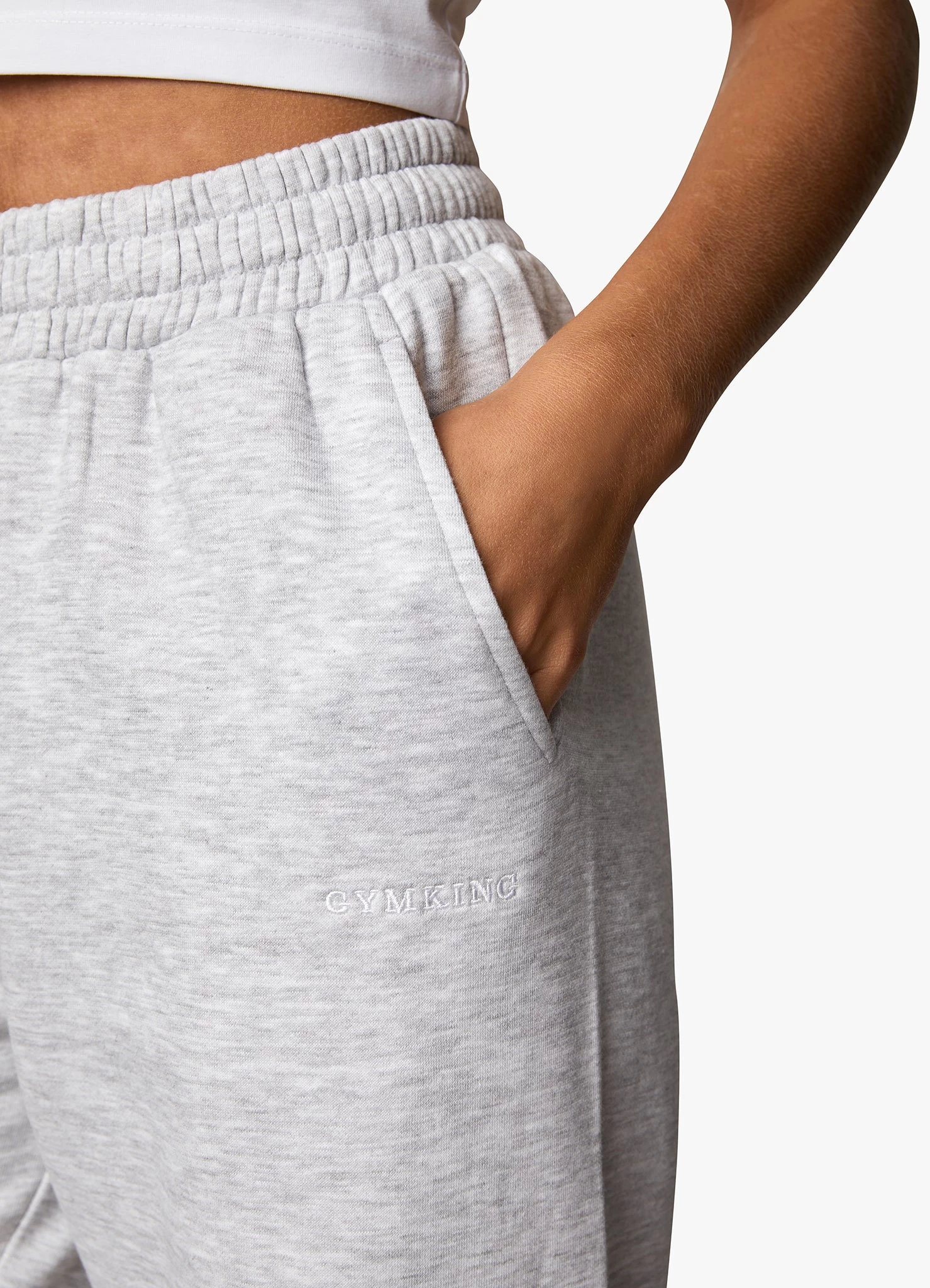 Gym King 365 FZ Tracksuit - Snow Marl 16 Gym King 365 FZ Tracksuit - Snow Marl - Image 14