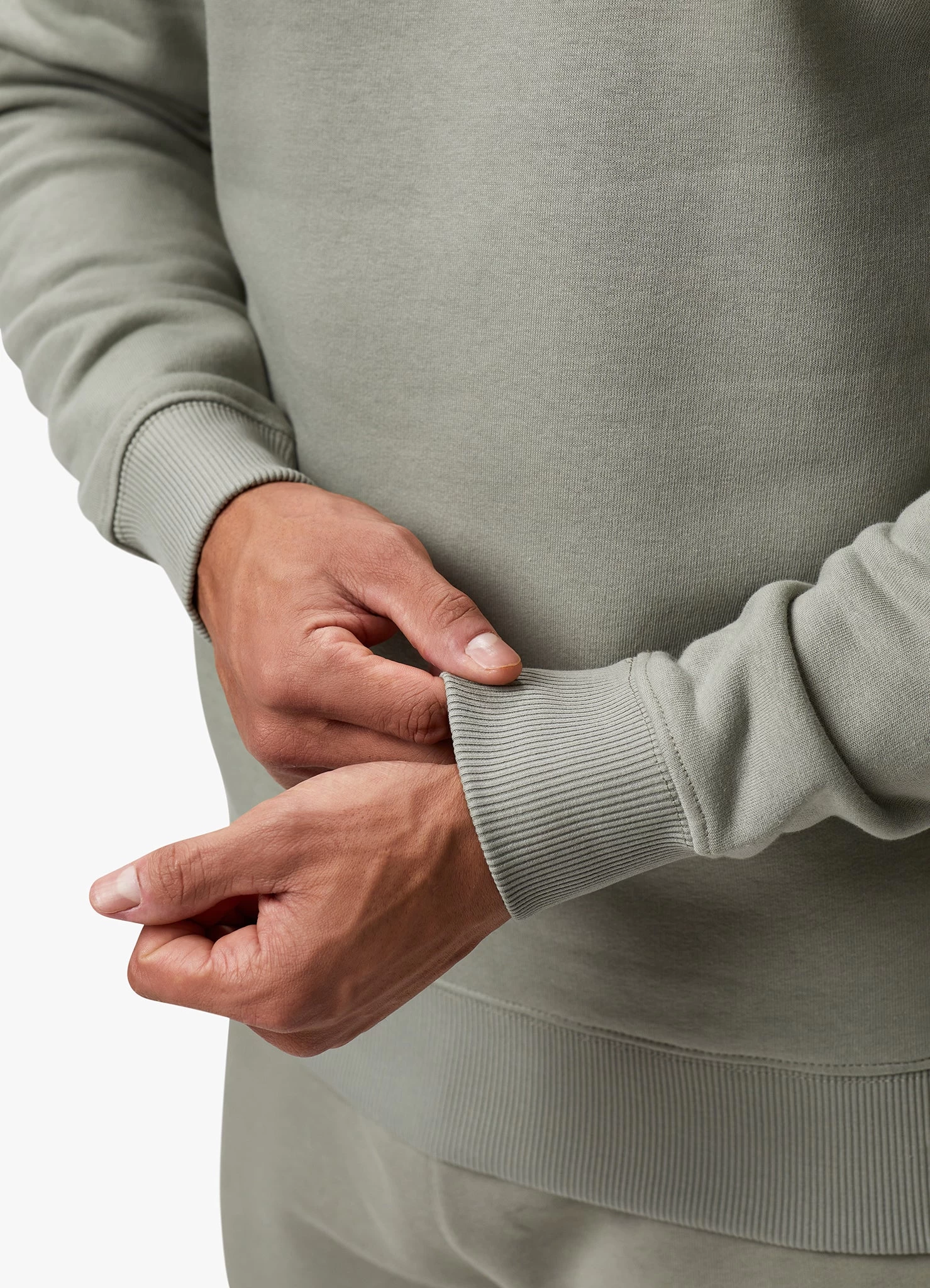 Gym King Fundamental Fleece Crew - Soft Khaki 8 Gym King Fundamental Fleece Crew - Soft Khaki - Image 6