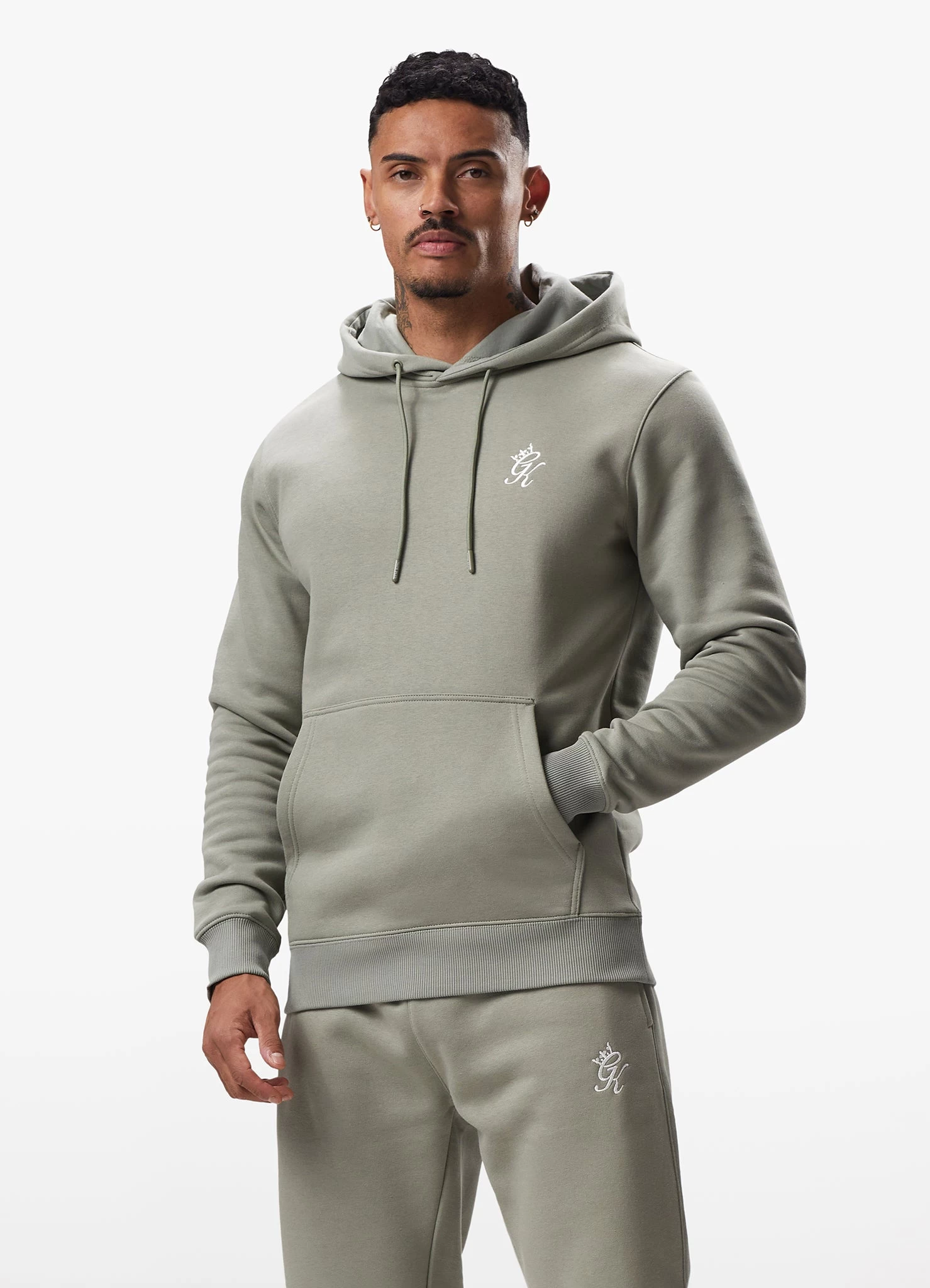 Gym King Fundamental Fleece Hood Tracksuit - Soft Khaki 7 Gym King Fundamental Fleece Hood Tracksuit - Soft Khaki - Image 5
