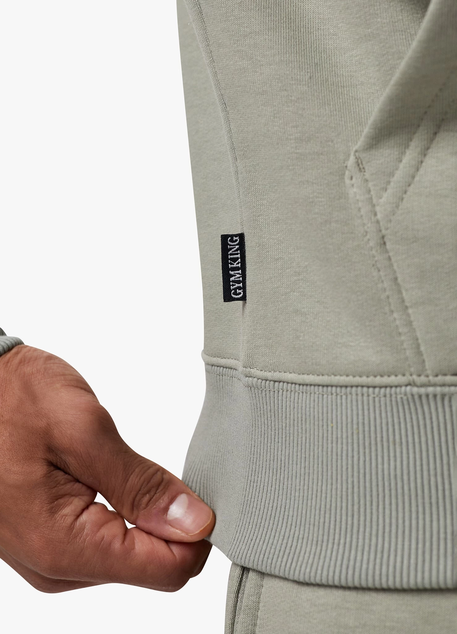 Gym King Fundamental Fleece Hood Tracksuit - Soft Khaki 12 Gym King Fundamental Fleece Hood Tracksuit - Soft Khaki - Image 10