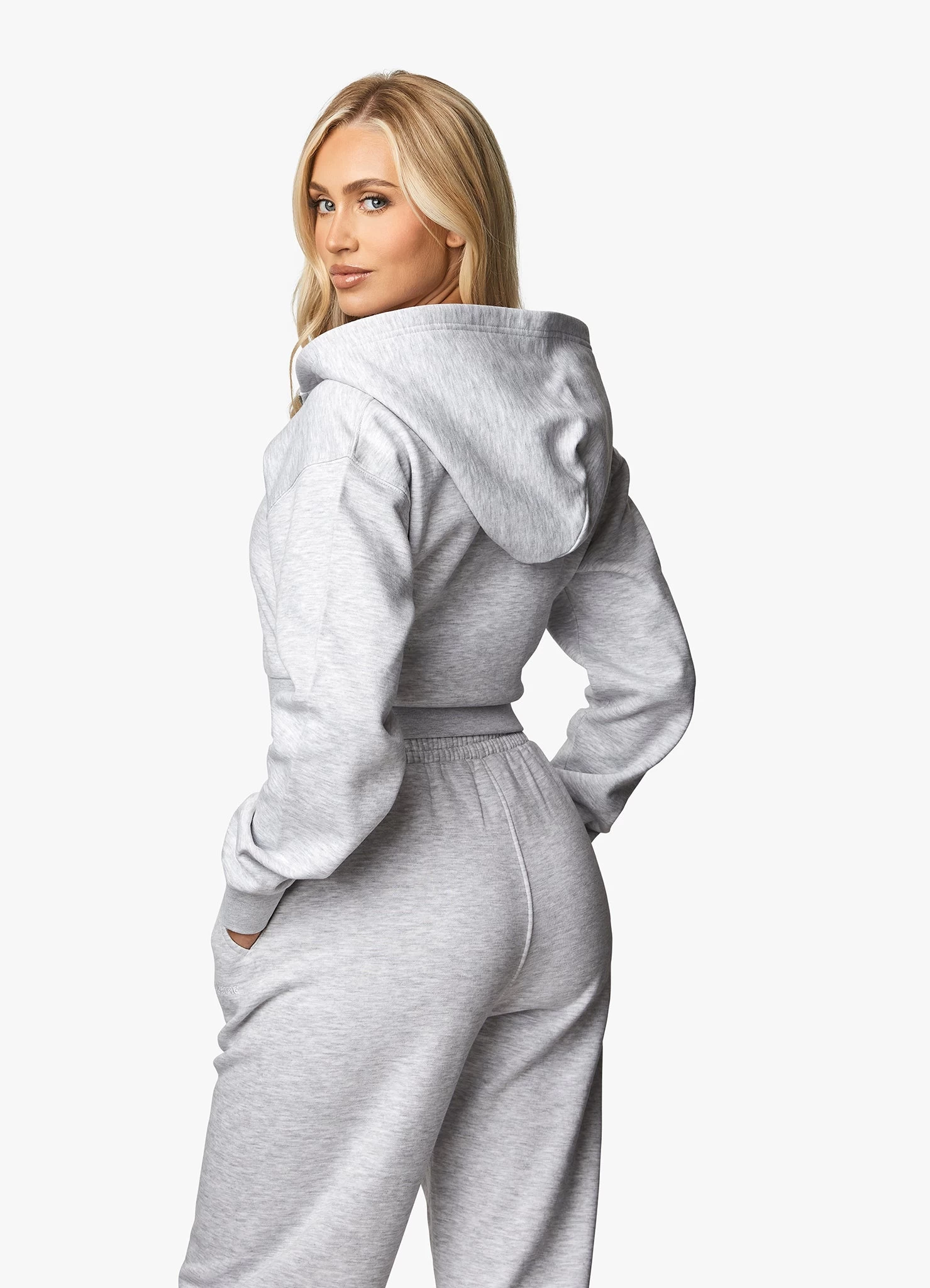 Gym King 365 FZ Tracksuit - Snow Marl 9 Gym King 365 FZ Tracksuit - Snow Marl - Image 7