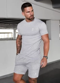 Gym King Fundamental Jersey Tee - Grey Marl