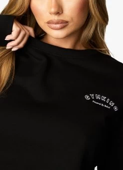 Gym King Radiance Crop Sweatshirt - Black -Fit Wear Shop GKRADIANCECROPSWEATSHIRT LEGGING BLACKWSS A2BI3WLG A2BPK 102