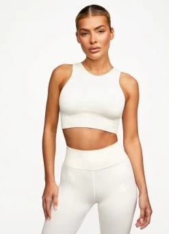Gym King Formation Seamless Rib Bra - Cream