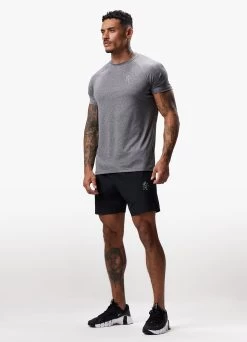 Gym King Grindle Tee - Grey Marl -Fit Wear Shop GRINDLETEE GREYMARLSST A26ZI 250
