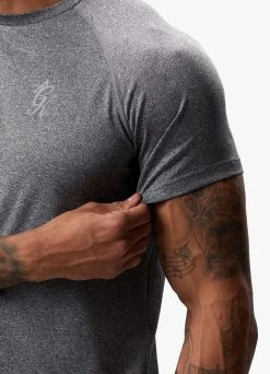 Gym King Grindle Tee - Grey Marl -Fit Wear Shop GRINDLETEE GREYMARLSST A26ZI 253