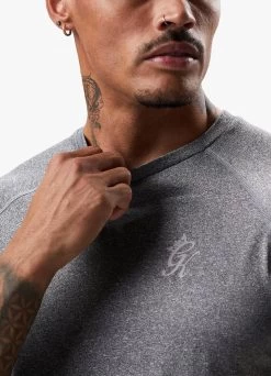 Gym King Grindle Tee - Grey Marl -Fit Wear Shop GRINDLETEE GREYMARLSST A26ZI 254