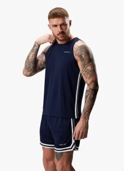 Gym King Higher State Vest - Navy -Fit Wear Shop HIGHERSTATEVEST SHORT NAVYVST B2CVASHR B2CVD 46