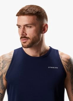 Gym King Higher State Vest - Navy -Fit Wear Shop HIGHERSTATEVEST SHORT NAVYVST B2CVASHR B2CVD 47