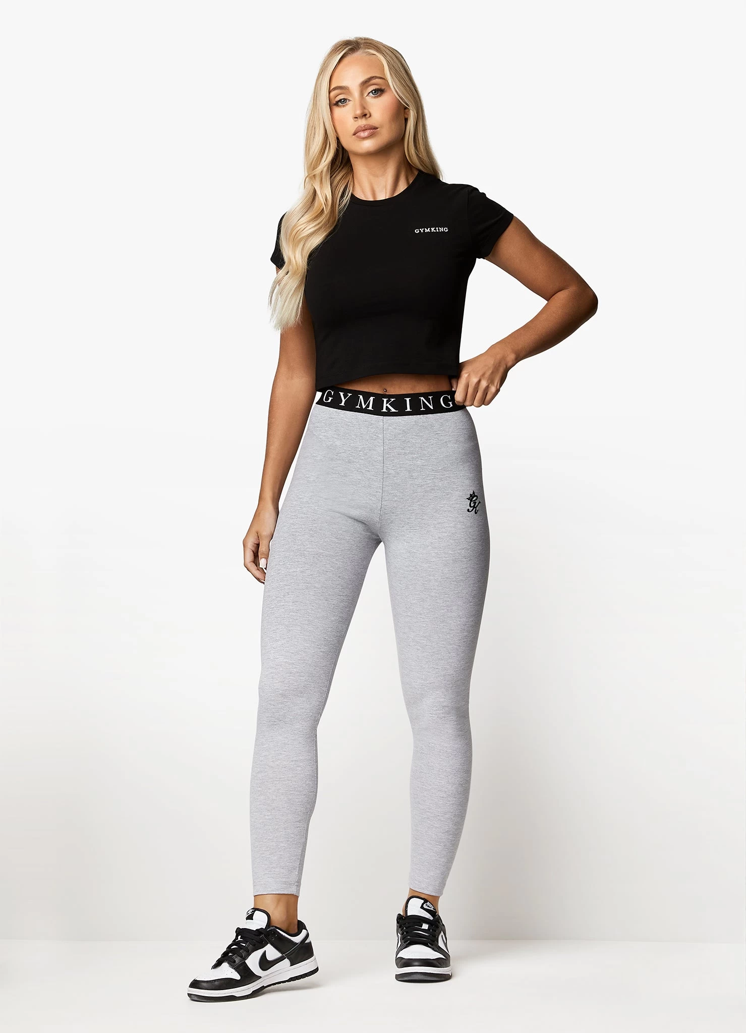 Gym King Linear Tape Legging - Grey Marl 7 Gym King Linear Tape Legging - Grey Marl - Image 5
