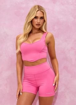 Gym King Malibu Contoured Tank - Paradise Pink -Fit Wear Shop MALIBUCONTOUREDTANK SHORT PARADISEPINKWTT A2AOQWSR A2AOP 185