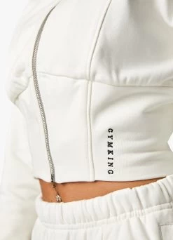 Gym King Malibu Corset Detail FZ Hood - Cream -Fit Wear Shop MALIBUCORSETFZHOOD JOGGER CREAMWTT A2B36WTB A2B33 142 2