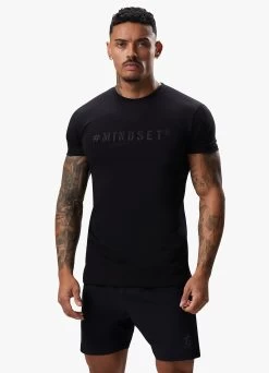 Gym King Mindset Jersey Tee - Black -Fit Wear Shop MINDSETTEE BLACK 451