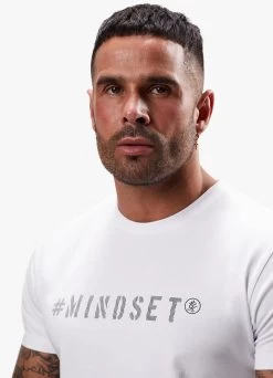 Gym King Mindset Jersey Tee - White -Fit Wear Shop MINDSETTEE WHITE105