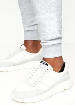 Gym King Minefield Jogger - Snow Marl/White/Light Grey Marl -Fit Wear Shop MINEIFLEDCREW SNOWWHITELGMSWT E20AA 135