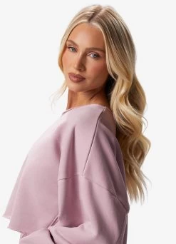 Gym King Move Your Way Crop Sweatshirt - Dusky Mauve -Fit Wear Shop MOVEYOURWAYCROPSWEATSHIRT DUSKYMAUVEWSS A2BW9145