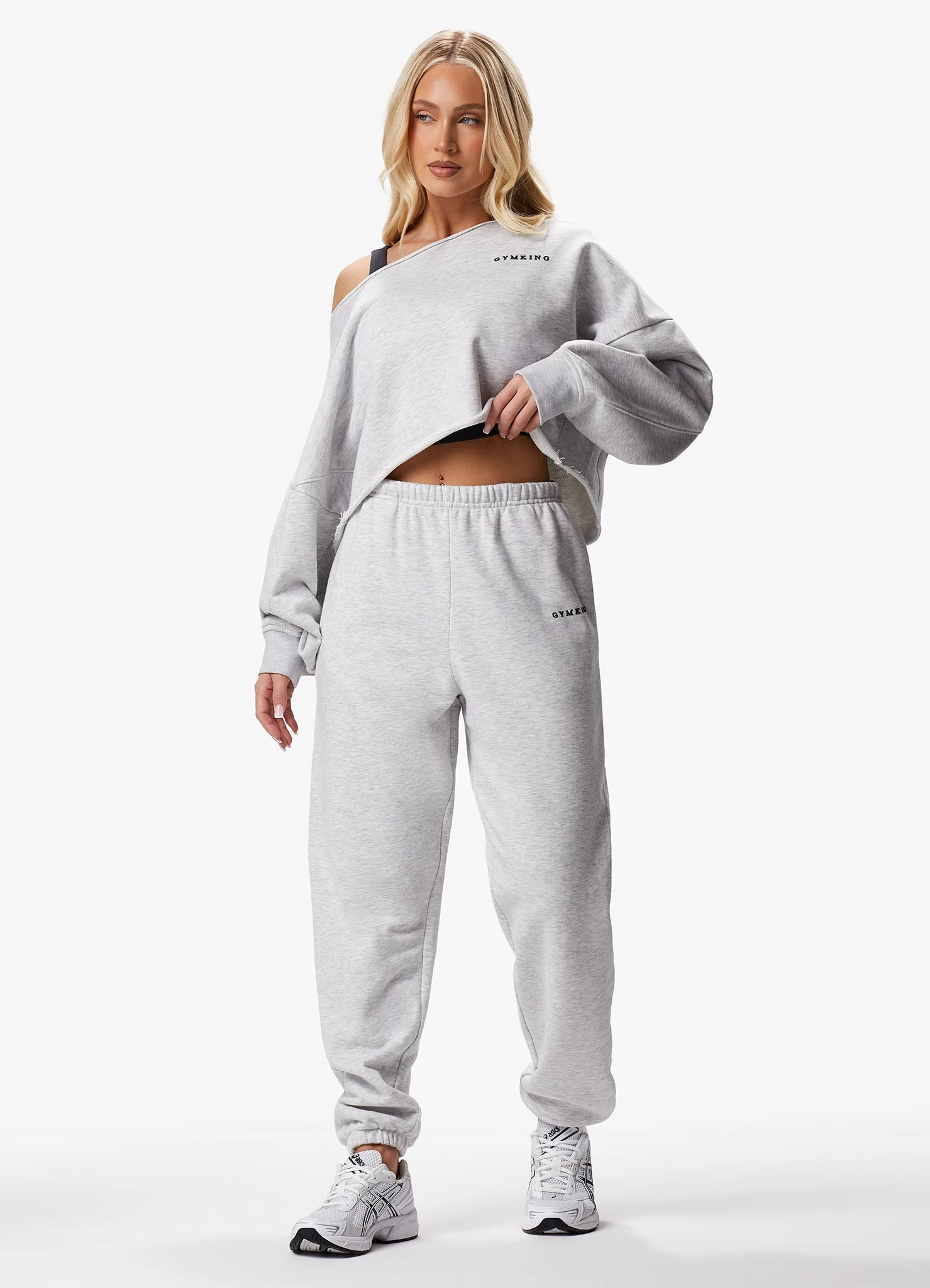 Gym King Move Your Way Crop Sweatshirt - Snow Marl 12 Gym King Move Your Way Crop Sweatshirt - Snow Marl - Image 10