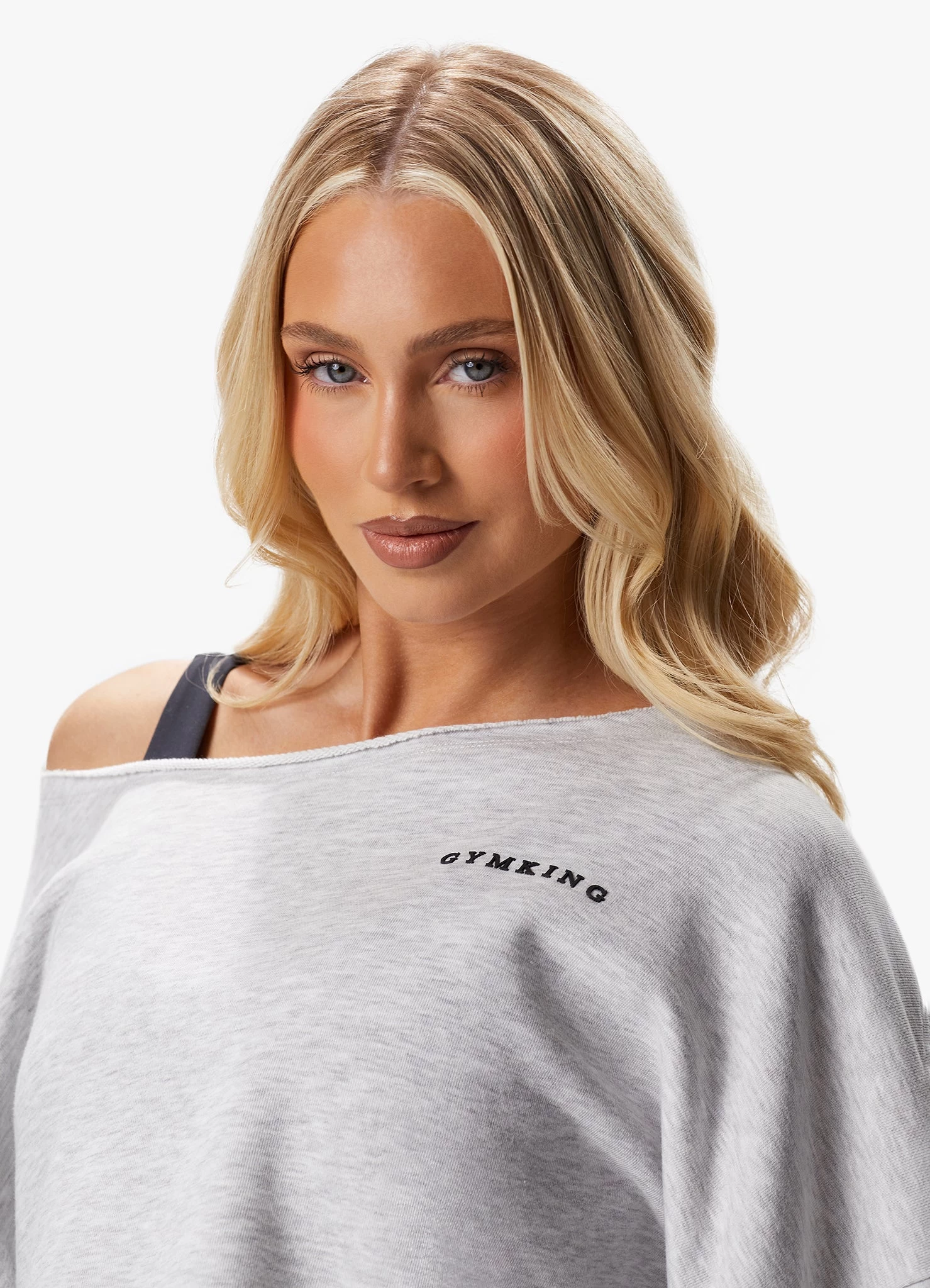 Gym King Move Your Way Crop Sweatshirt - Snow Marl 15 Gym King Move Your Way Crop Sweatshirt - Snow Marl - Image 13