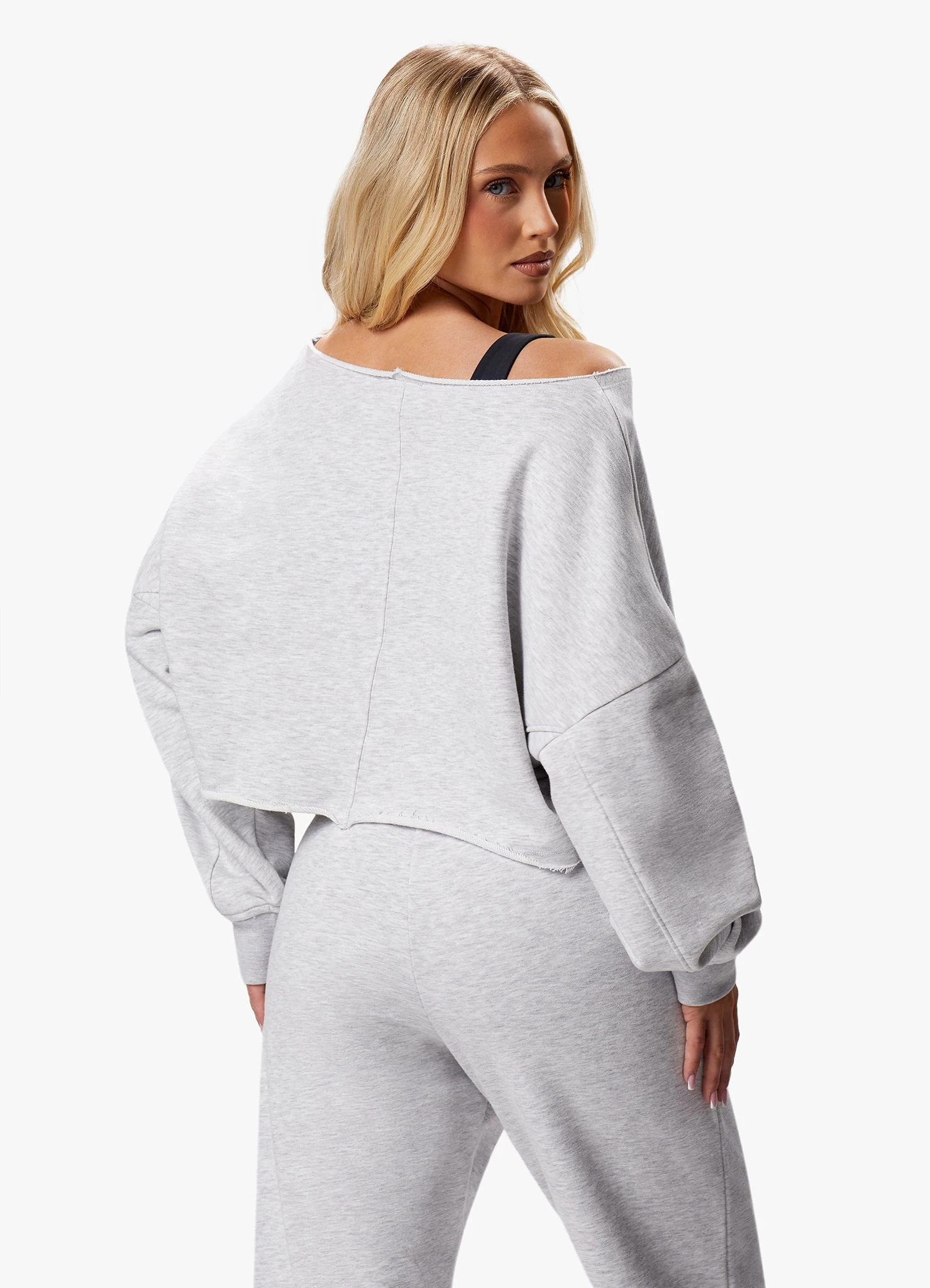 Gym King Move Your Way Crop Sweatshirt - Snow Marl 11 Gym King Move Your Way Crop Sweatshirt - Snow Marl - Image 9