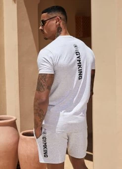 Gym King Aventus Tee - Snow Marl -Fit Wear Shop Marrakesh202413312