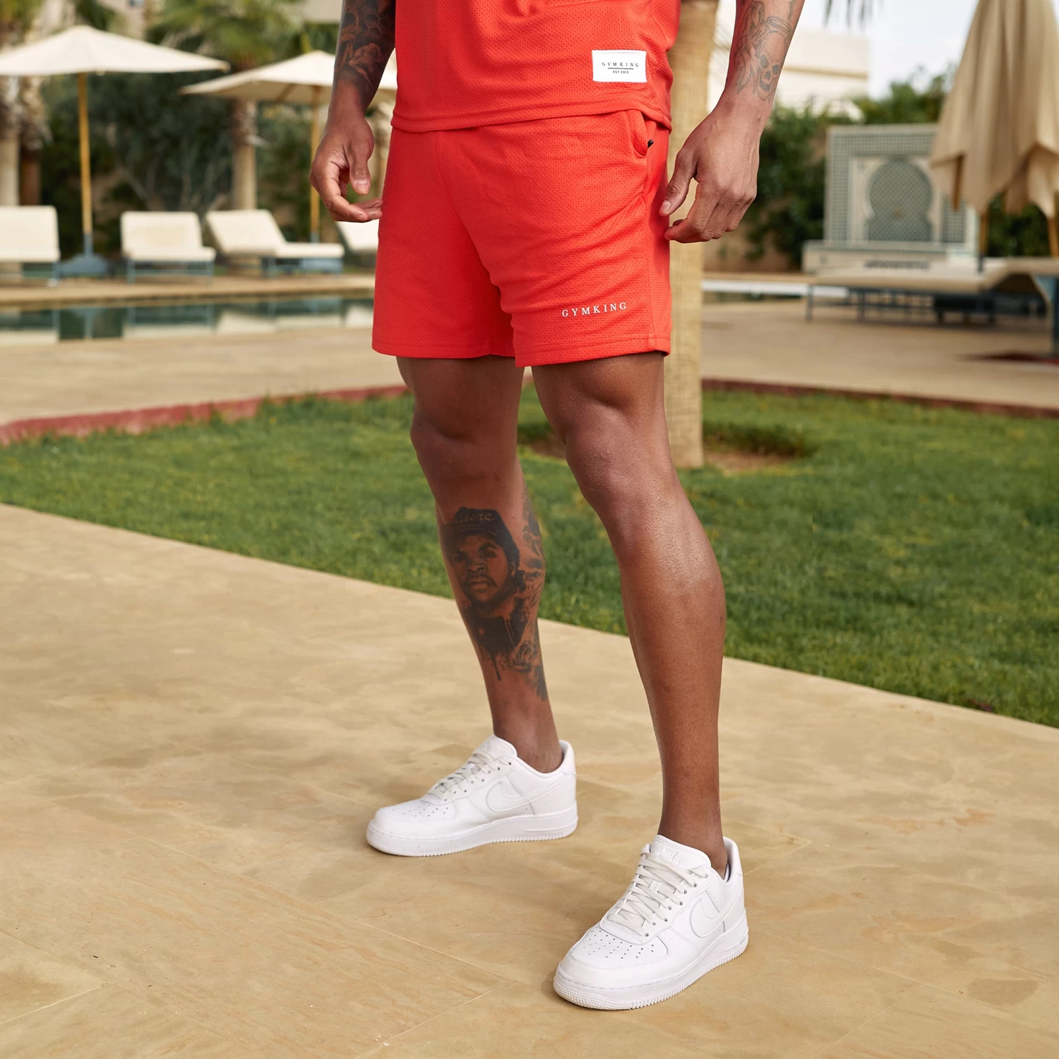 Gym King Brooklyn Mesh Short - Chilli Red 4 Gym King Brooklyn Mesh Short - Chilli Red - Image 2