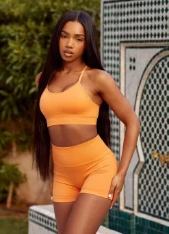 Gym King Sculpt Seamless Bra - Papaya Orange -Fit Wear Shop Marrakesh202415447