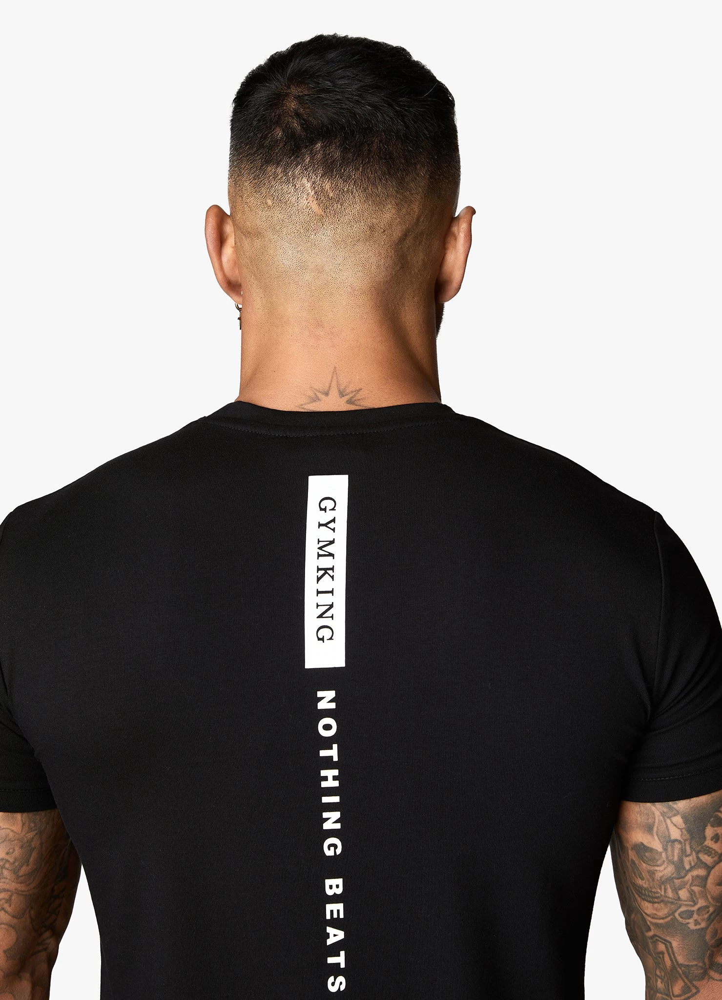 Gym King Nothing Beats Belief Tee - Black/White 7 Gym King Nothing Beats Belief Tee - Black/White - Image 5