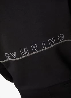 Gym King Outline Print Hood - Black -Fit Wear Shop OUTLINEPRINTHOOD JOGGER BLACKHDE A2BFLTSB A2BFO 176
