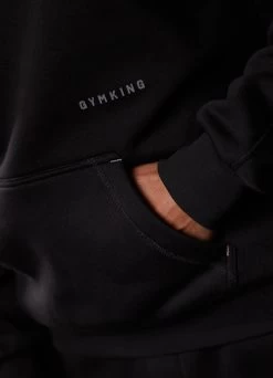 Gym King Outline Print Hood Tracksuit - Black -Fit Wear Shop OUTLINEPRINTHOOD JOGGER BLACKHDE A2BFLTSB A2BFO 21