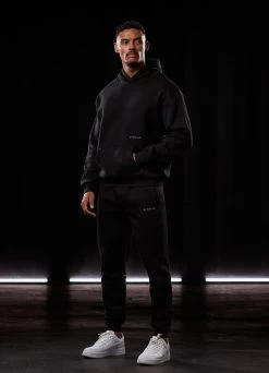 Gym King Outline Print Hood - Black -Fit Wear Shop OUTLINEPRINTHOOD JOGGER BLACKHDE A2BFLTSB A2BFO 24