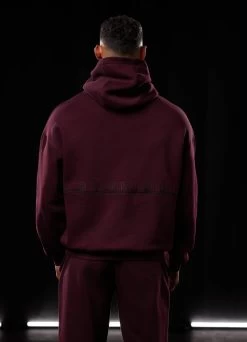 Gym King Outline Print Hood - Burgundy -Fit Wear Shop OUTLINEPRINTHOOD JOGGER BURGUNDYHDE A2BFNTSB A2BFQ 35