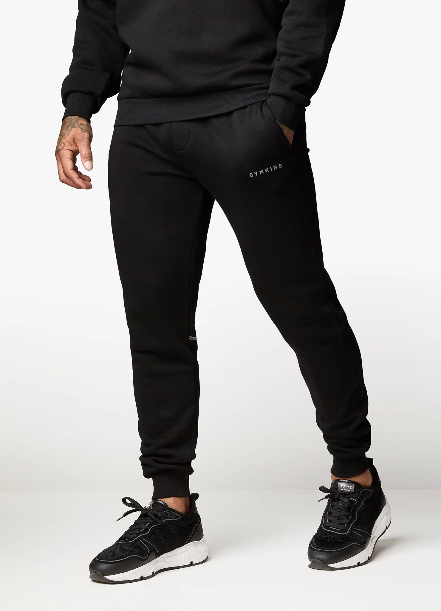 Gym King Outline Print Crew Tracksuit - Black 12 Gym King Outline Print Crew Tracksuit - Black - Image 10