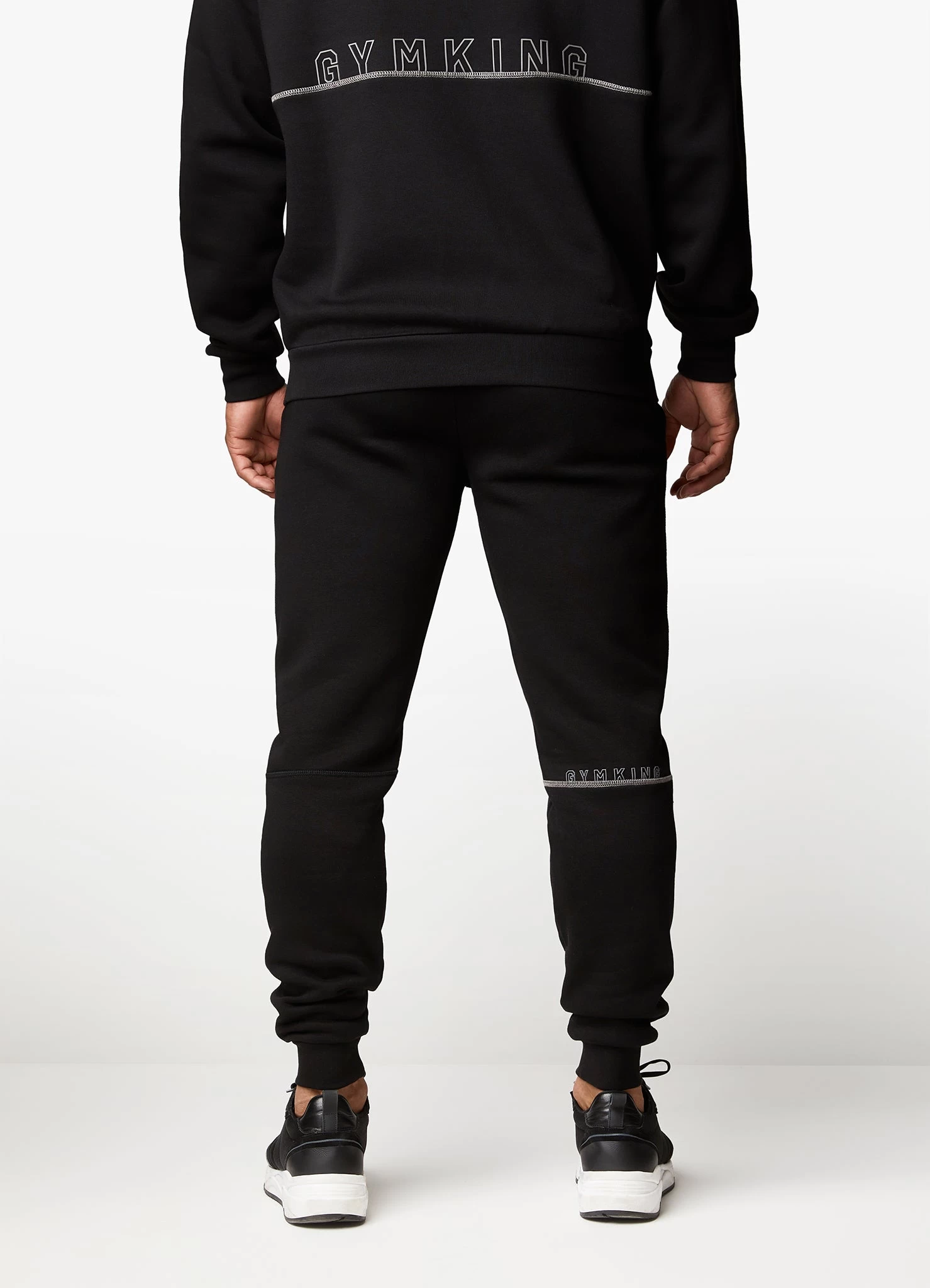 Gym King Outline Print Crew Tracksuit - Black 10 Gym King Outline Print Crew Tracksuit - Black - Image 8