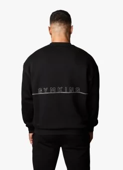 Gym King Outline Print Sweatshirt - Black