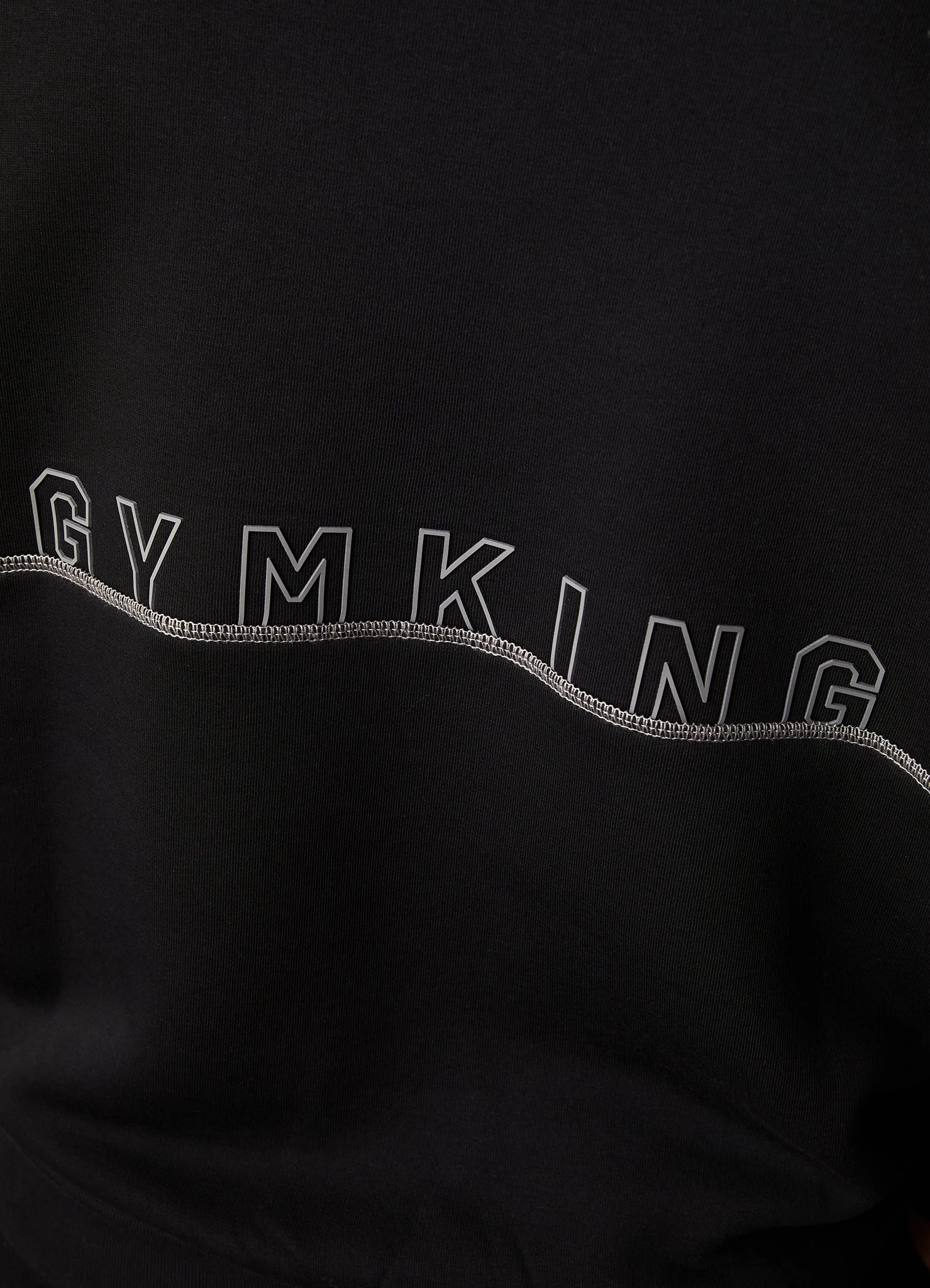 Gym King Outline Print Crew Tracksuit - Black 8 Gym King Outline Print Crew Tracksuit - Black - Image 6