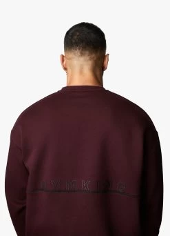 Gym King Outline Print Sweatshirt - Burgundy -Fit Wear Shop OUTLINEPRINTSWEATSHIRT JOGGERS BURGUNDYSWT A2BFJTSB A2BFQ 135