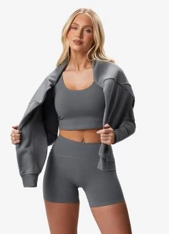 Gym King Peach Luxe Long Sleeve Top - Dark Sage Luxe -Fit Wear Shop PEACHLUXELSTOP SHORT DARKSAGELUXEWLT A2BVIWSR A2BVL169